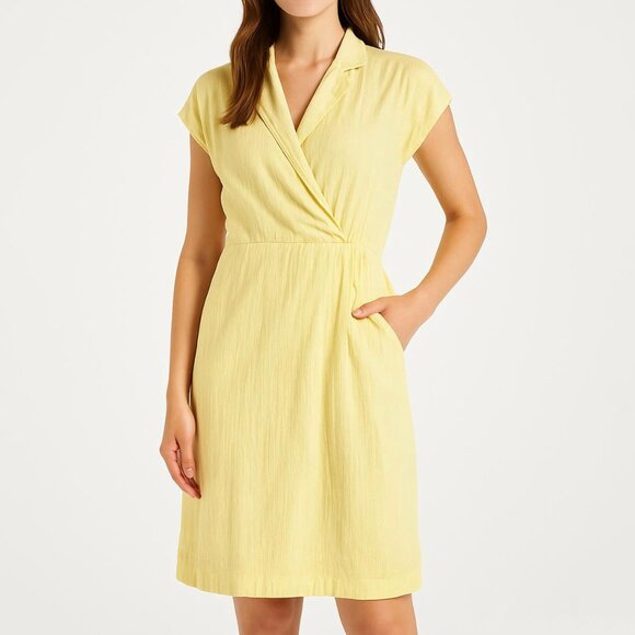 Vintage Dresses & Skirts - Vintage Butter Yellow Maxi Sun Dress Summer Cottagecore Coastal Wedding Guest